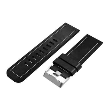 Läder Armband Garmin Fenix 6X / 6X Pro - Svart