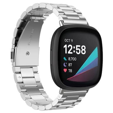 Armband rostfritt stål Fitbit Sense - Silver