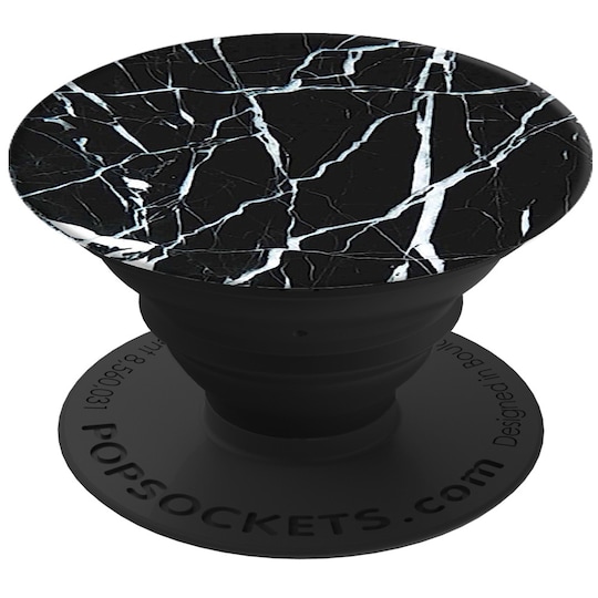 PopSockets mobilhållare (svart) Black Marble