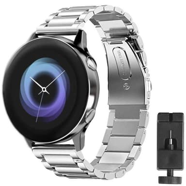 Samsung Galaxy Watch Active Armband Original Armband rostfritt stål Samsung Galaxy Watch Active - Silver - Elgiganten