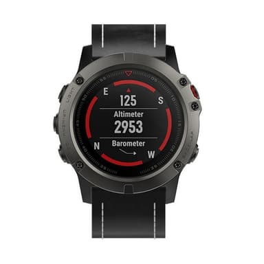 Läder Armband Garmin Fenix 3 / 5X / 5X Plus - Svart