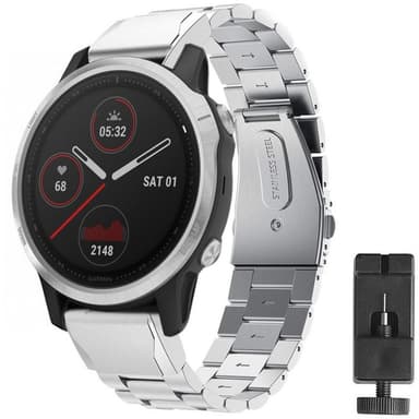 Armband rostfritt stål Garmin Fenix 6 / 6 Pro - Silver