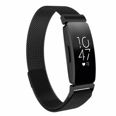 Milanese Magnetiskt Armband FITBIT Inspire / Inspire HR - Svart