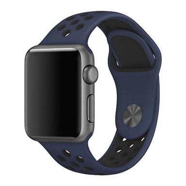 Apple Watch 38mm Sportband Blå/svart Elgiganten