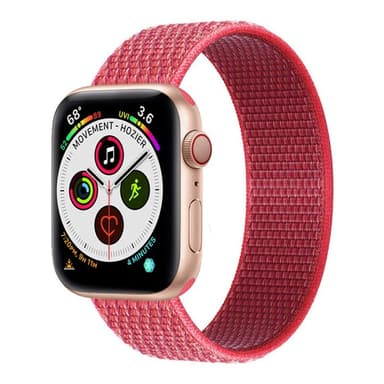 Apple Watch 5 (44mm) Nylon Armband - Hibiskus