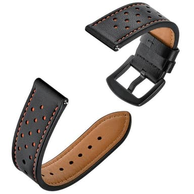 Armband läder Samsung Gear S3 Frontier/Classic (Svart)