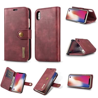 Mobilplånbok DG-Ming 2i1 Apple iPhone XS Max (6.5")  - Röd