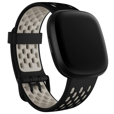 Versa 3/Sense Sport Band Black/L.White (L)