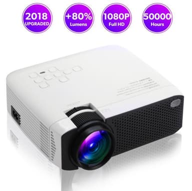 Projektor i miniatyrformat E400S med led Vit