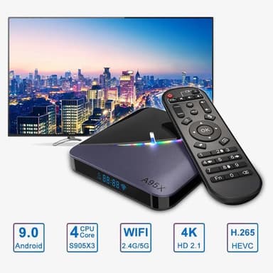 8K Smart TV box 4GB+64GB med Android 9.0 A95X F3