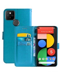 Mobilplånbok 3-kort Google Pixel 5  - Ljusblå