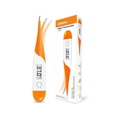 Digital febertermometer Orange/Vit