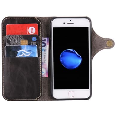 Mobilplånbok 3-kort äkta läder Apple iPhone 7 / 8 / SE (4.7")  - Sv