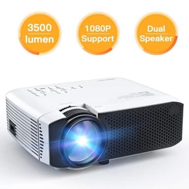 Projektor i miniatyrformat E400S med led Vit
