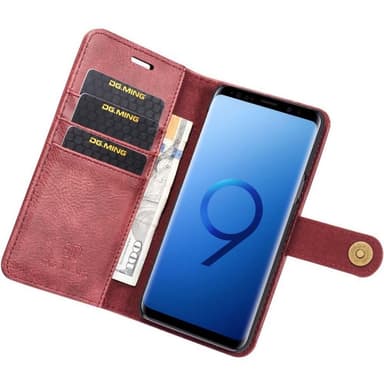 Mobilplånbok DG-Ming 2i1 Samsung Galaxy S9 Plus (SM-G965F)  - Röd