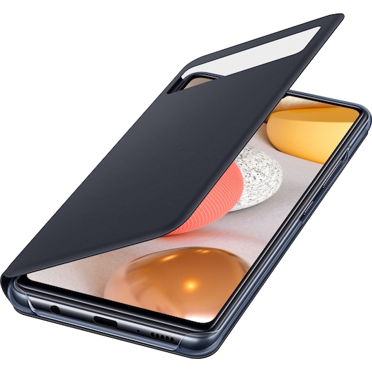 Samsung S View plånboksfodral för Galaxy A42 (svart)