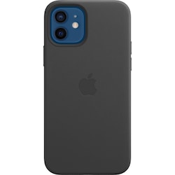 iPhone 12/12 Pro läderfodral med MagSafe (svart)