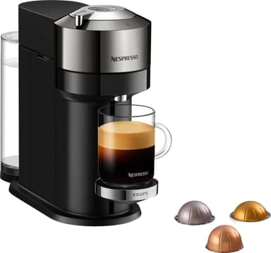 NESPRESSO® Vertuo Next kaffemaskin av Krups, Dark Chrome