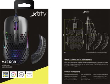 Xtrfy M42 mus för gaming (svart)