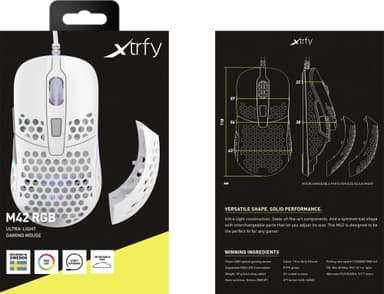 Xtrfy M42 mus för gaming (vit)