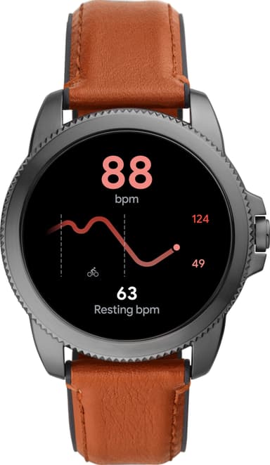 Fossil Gen 5E smartwatch 44mm rostfritt stål (brun)