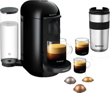 NESPRESSO® VertuoPlus Deluxe kaffemaskin av Krups, Svart