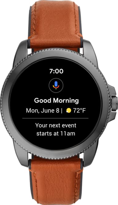 Fossil Gen 5E smartwatch 44mm rostfritt stål (brun)