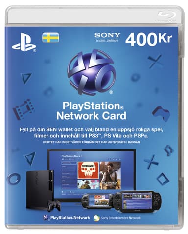 Playstation Live Network Card (PSN) - PS4, PS3, PSP, PS Vita - 400 SEK Playstation Live Network Card (PSN) - PS4, PS3, PSP, PS Vita - 400 SEK
