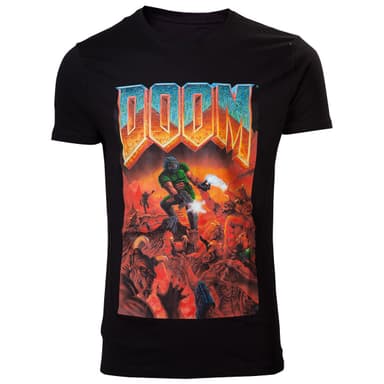 T-shirt Doom - Classic Boxart svart (S)