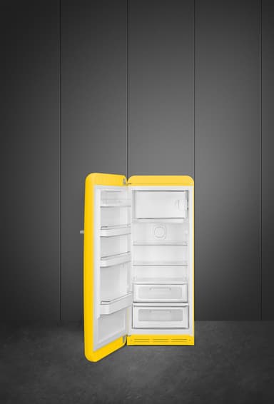Smeg 50 s style Kylskåp med frysfack FAB28LYW5 (gul)