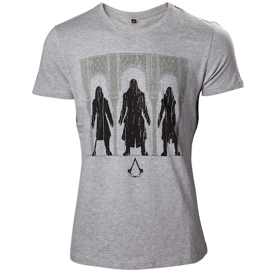 T-shirt Assassin s Creed - Three Assassins grå (L)