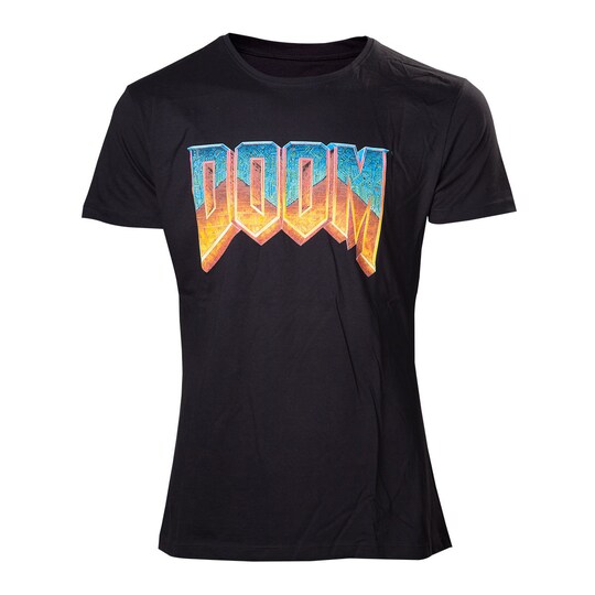 T-shirt Doom vintage logo svart (M)
