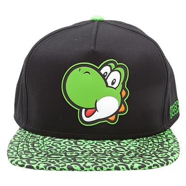 Nintendo Yoshi rubber badge keps (svart,grön)