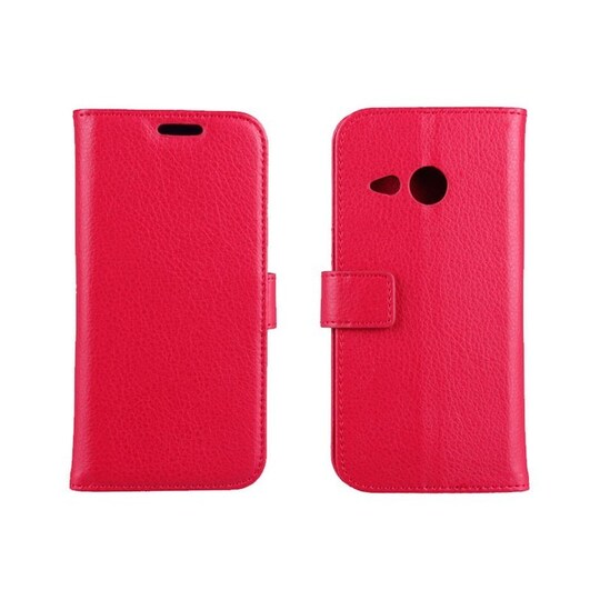 Mobilplånbok 2-kort HTC ONE M8 Mini  - Röd