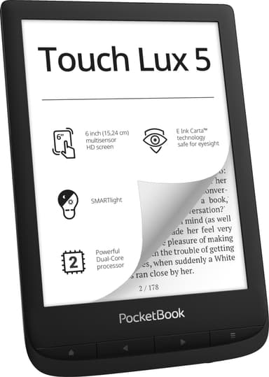 PocketBook Touch Lux 5 läsplatta (svart)