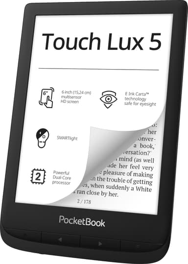 PocketBook Touch Lux 5 läsplatta (svart)