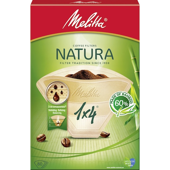 Melitta Natura kaffefilter 1x4 98578