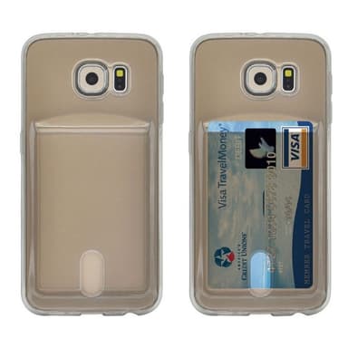 Silikon skal med kortplats Samsung Galaxy S6 (SM-G920F)  - Grå
