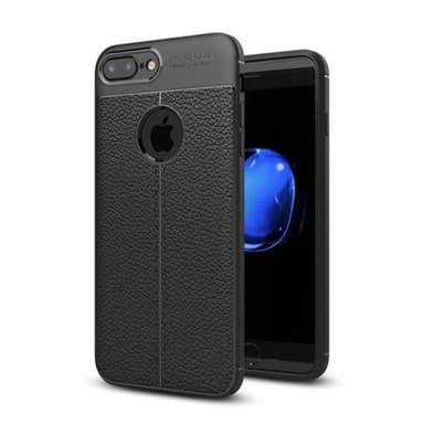 Läder mönstrat TPU skal Apple iPhone 7 Plus  - Svart