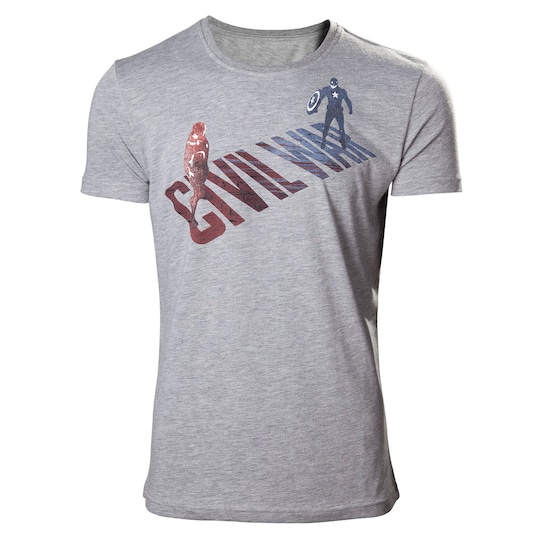 T-shirt Captain America - Civil War grå (XL)