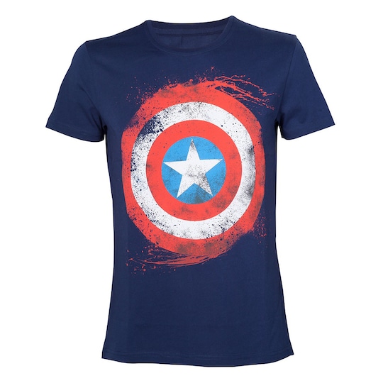 T-shirt Marvel - Captain s Shield blå (S)