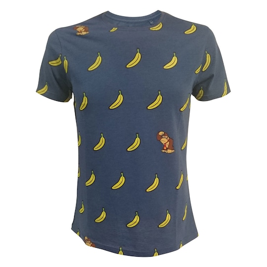 T-Shirt Nintendo - Donkey Kong Bananas blå (L)