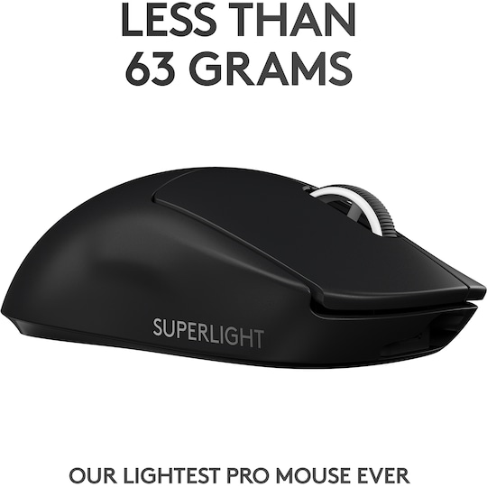 Logitech G Pro X Superlight trådlös gamingmus (svart)