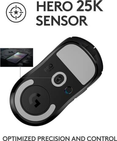 Logitech G Pro X Superlight trådlös gamingmus (svart)