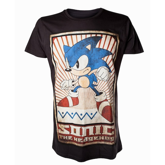 T-shirt Sega Vintage Sonic svart (S)