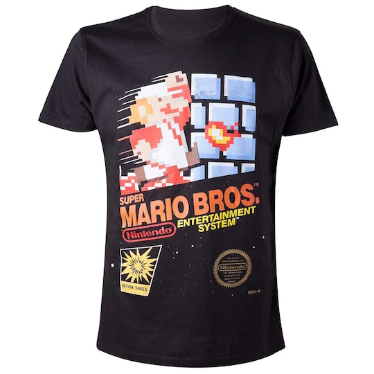 T-shirt Nintendo - Super Mario Bros NES svart (XL)
