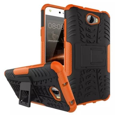 Stöttåligt skal med ställ Huawei Y5 II, Y6 II Compact  - Orange
