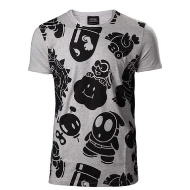 T-Shirt Nintendo - Characters grå (S)