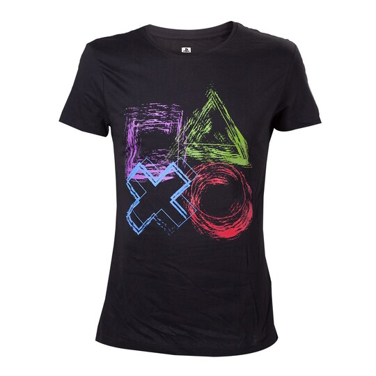 T-shirt PlayStation - Controller sketch svart (XXL)