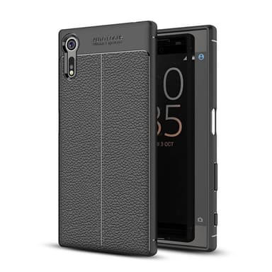 Läder mönstrat TPU skal Sony Xperia XZ / XZs (F8331)  - Svart